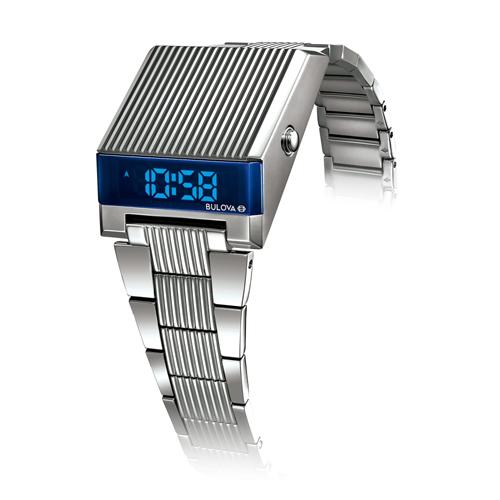 あすつく　ブローバ BULOVA コンピュートロン Computron LEDデジタルクォーツ  96C139 ステンレススティールケース　3気圧防水 （正規3年保証）の画像