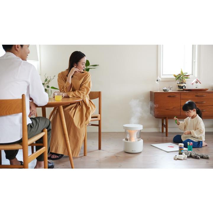 ボーナスストア＋5% RHYTHM プールレス加湿器MIST350 リズム ミスト350 洗いやすい くつろぎの加湿器 9YYA29RH ライトグレー・ウォームグレーの画像