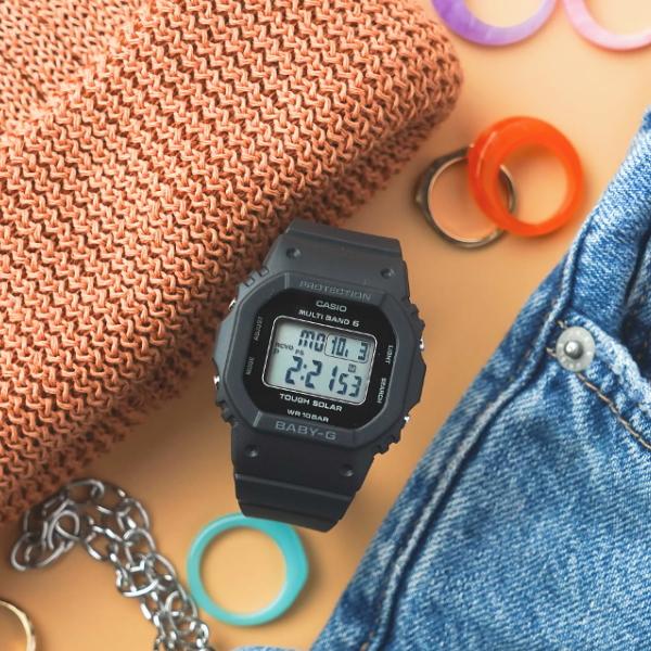 カシオ レディース 腕時計 CASIO BABY-G BGD-5650-1JF タフソーラー 電波 ウォッチ ブラック 【22年11月5日発売】｜yosii-bungu｜02