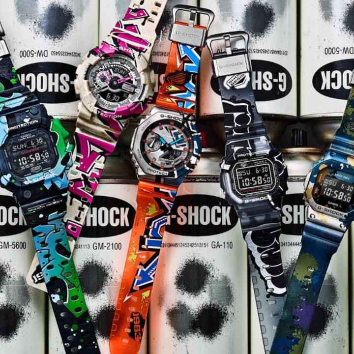 あすつく　カシオ CASIO G-SHOCK  DW-5000SS-1JR グラフィティアートモデル スケルトン メンズ レディース 腕時計 【22年9月16日発売】｜yosii-bungu｜05