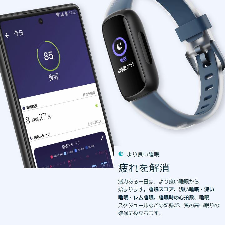【新品未使用】Fitbit Inspire ３ ブラック＆ライラック 歩数計 Fitbit Inspire 3 フィットネストラッカー Lilac Bliss/Black