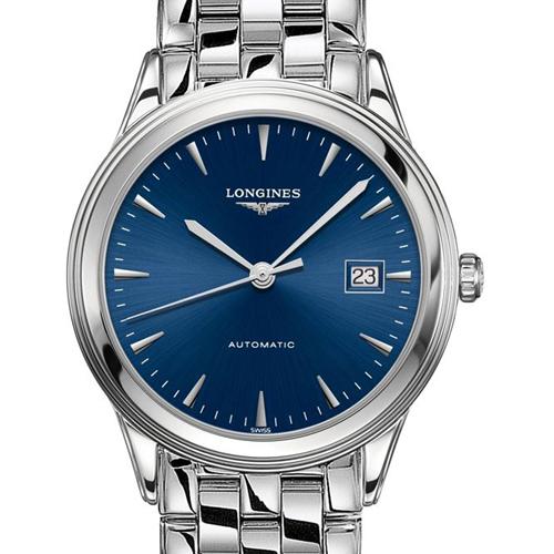 (5年間保証)ロンジン LONGINES  クラシックエレガンス フラッグシップ　ブルー文字板　Flagship   L4.974.4.92.6   SS 自動巻き　 シルバー　L49744926｜yosii-bungu｜02