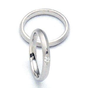 ラザールダイヤモンド　マリッジリング[指輪指輪] (手前画像)　0.04ct ダイヤ入り LG008PR　納期約1ヶ月