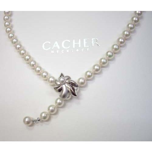 カシェ パールネックレスセット イヤリング付き 7mm〜7.5mm カシェ パールネックレスセット イヤリング付き 7mm〜7.5mm