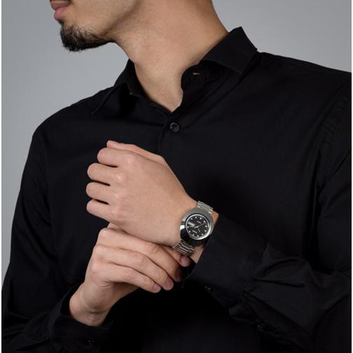 正規５年間保証【RADO】DiaStar Original ダイヤスター オリジナル グレー 38mm クオーツ ステンレススチール Ceramos Nivachron 100m防水 日付表示機能 メンズの画像