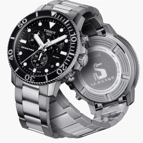 　TISSOT　ティソ 腕時計 SEASTAR 1000 CHRONOGRAPHT T120.417.11.051.00  300m防水 クオーツ（国内正規販売店）｜yosii-bungu｜02