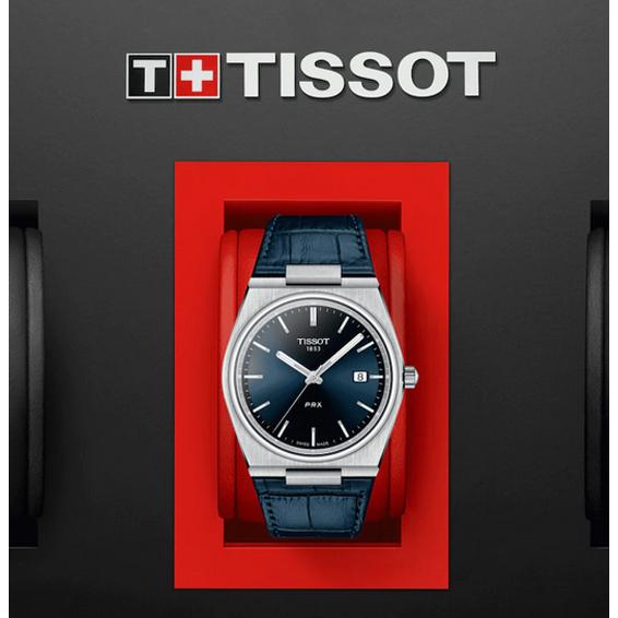 TISSOT ティソ 腕時計 PRX レザーストラップ クォーツ T137.410.16