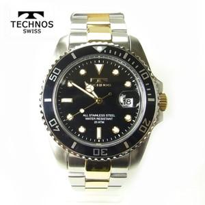 テクノス 腕時計 (TECHNOS) ブラック ダイバーズ20気圧防水