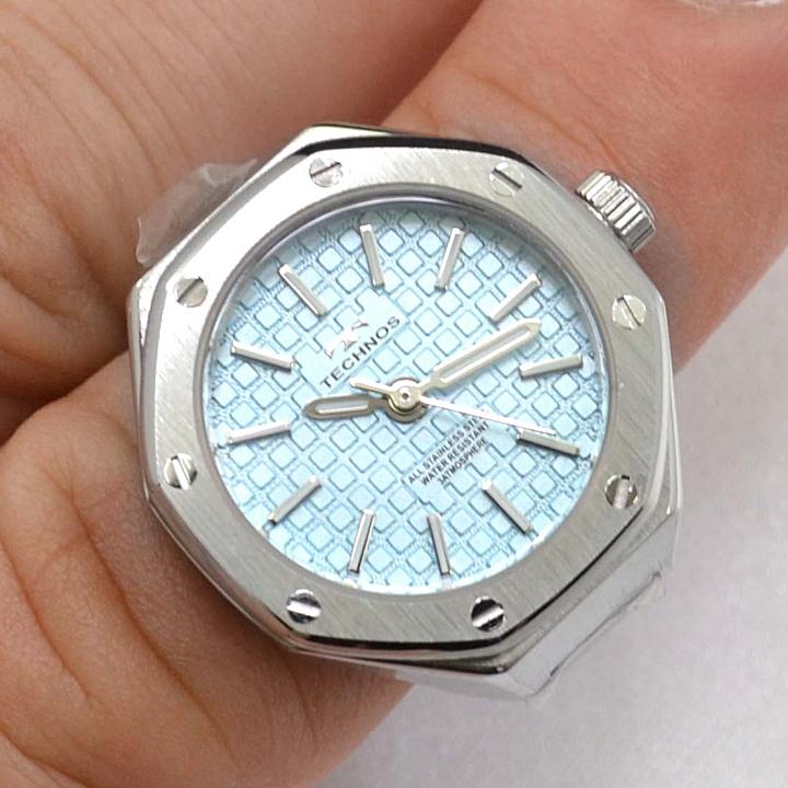 テクノス (TECHNOS) リングウォッチ アイスブルー T9C50SI 3気圧防水