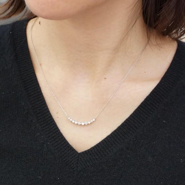 スイート10ダイヤモンド K18WG ダイヤモンド ネックレス 0.48ct 