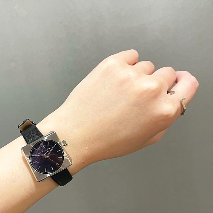 クラス14　Klasse14 腕時計　WSN21SR004W　25.5mm Spin Silver Black Marble アップルスキンレザーストラップ【正規輸入品】｜yosii-bungu｜06