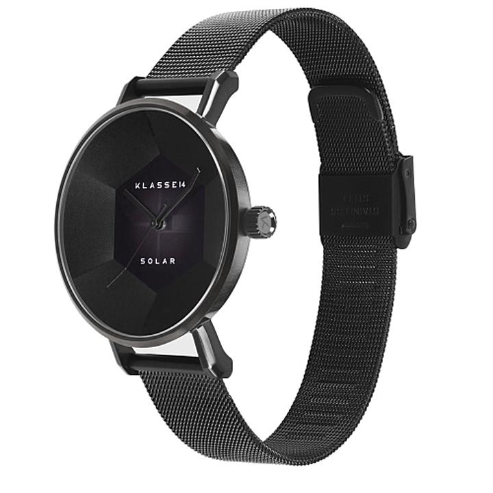 クラス14　Klasse14 腕時計　ソーラー時計　WVS22BK002M   Volare Solar Darkness with Black Mesh Strap 39mm【正規輸入品】の画像