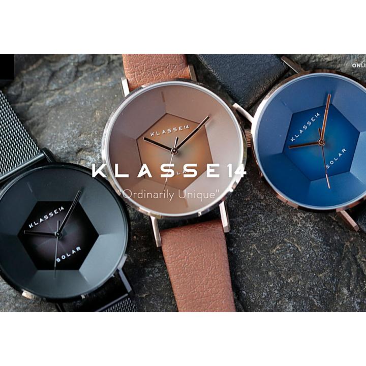 クラス14　Klasse14 腕時計　ソーラー時計　WVS22BK002M   Volare Solar Darkness with Black Mesh Strap 39mm【正規輸入品】の画像