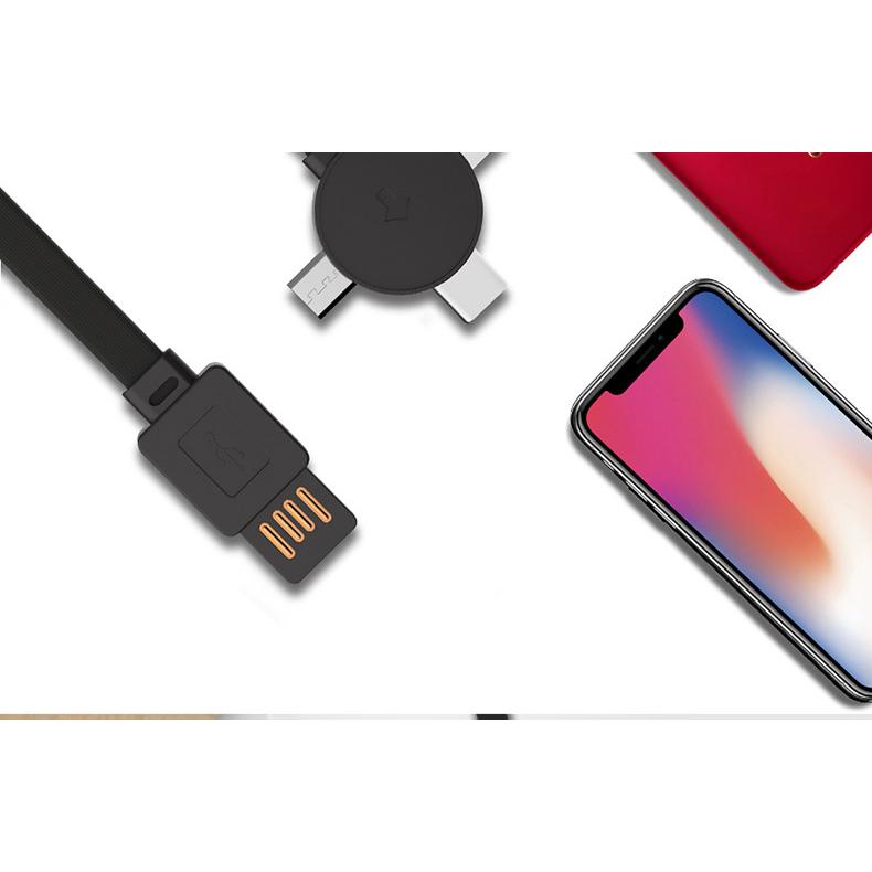 充電ケーブル  3in1 iPhone Android Type-C Lightning microUSB 巻き取り 巻取り 式 アンドロイド USB 急速充電 データ転送｜yosikawa-zkshop｜11