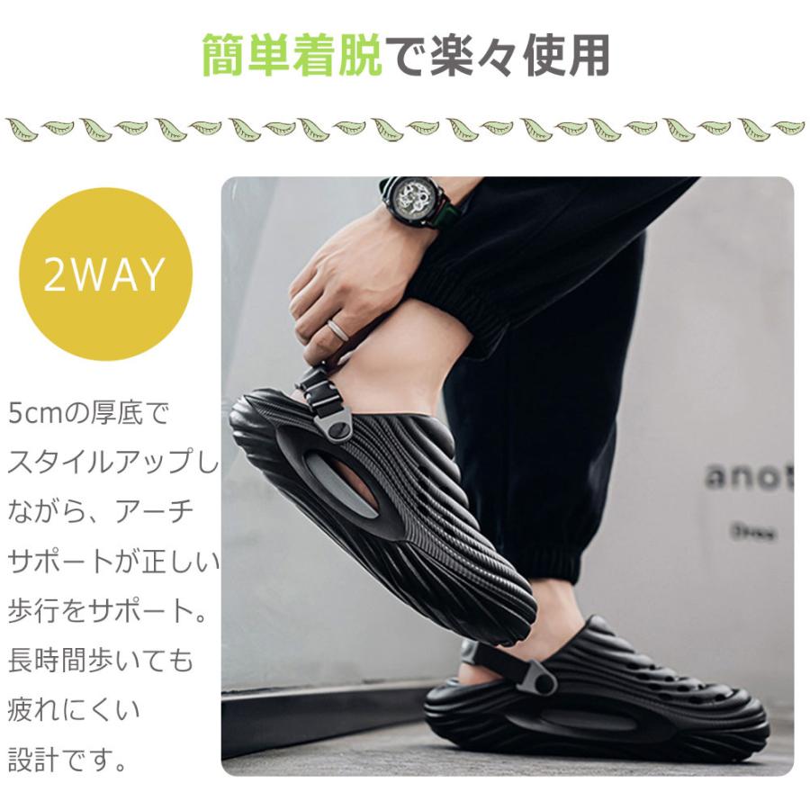 2way メンズサンダル 夏 身長5cmアップ 歩きやすい おしゃれ 滑らない