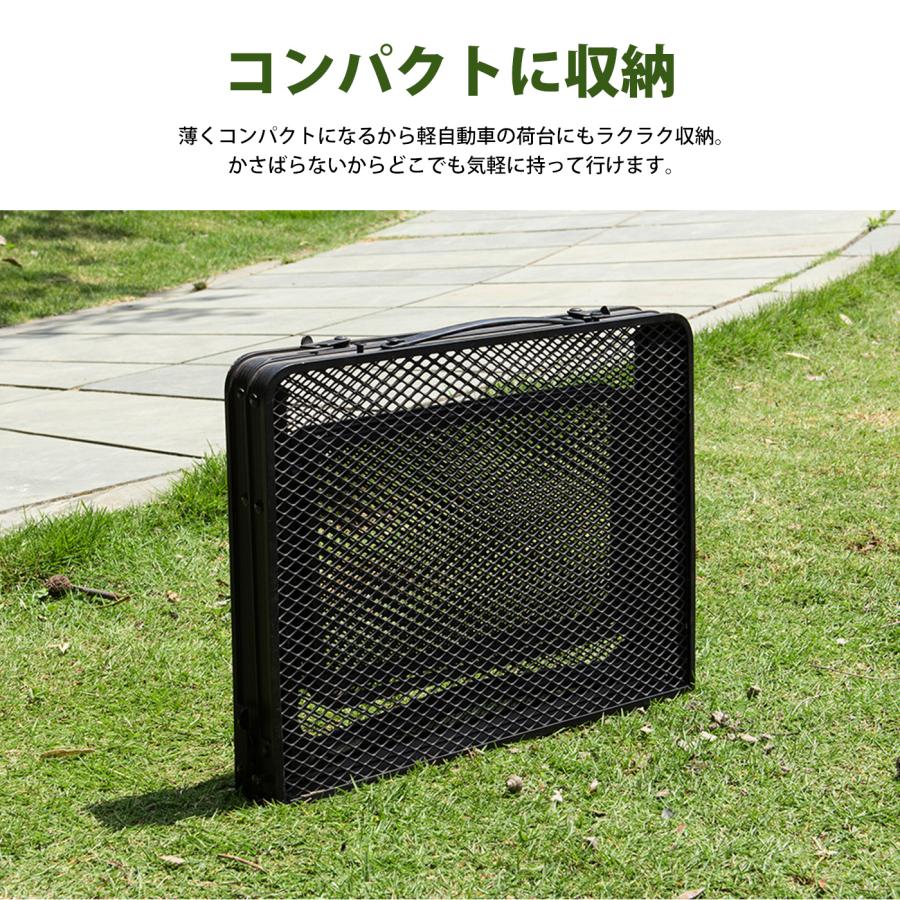 キャンプ テーブル メッシュ サイドテーブル付き アウトドア 軽量