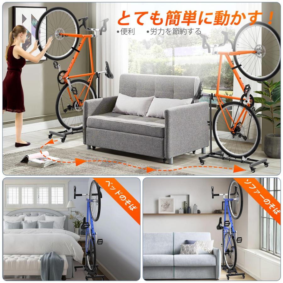 短納期 自転車スタンド 縦置き 玄関 1台 サイクルスタンド
