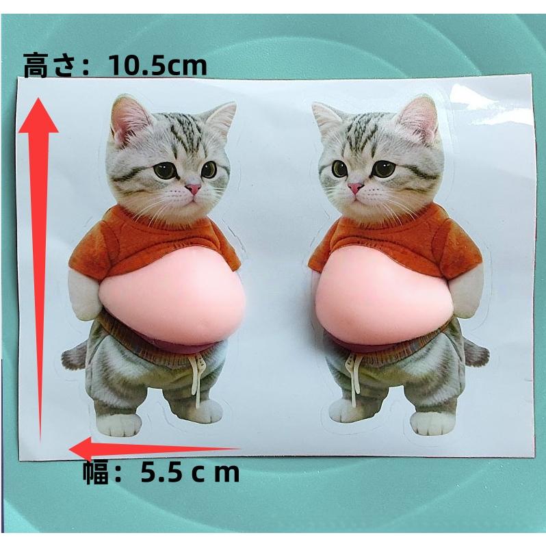 即納 6点セット おなかシール おしりシールもっち 動物 3dシール 立体