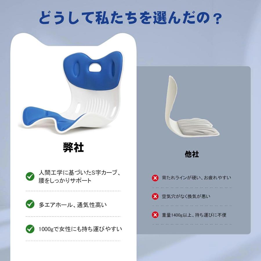 姿勢矯正 椅子 座るだけ腰が痛くならないクッション オフィスチェア