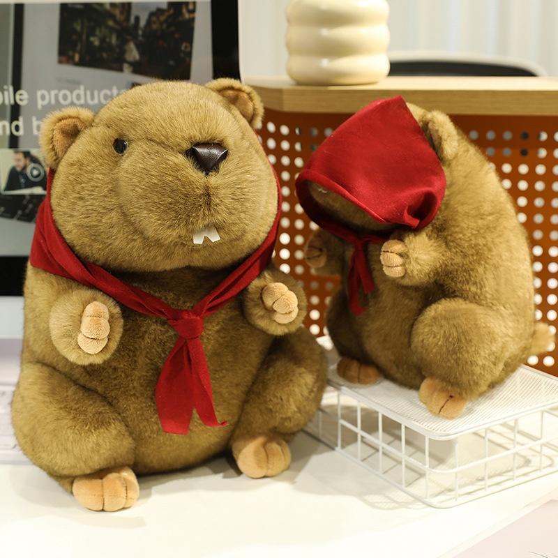 土撥鼠ぬいぐるみ マーモットぬいぐるみ おもちゃ 小動物 かわいい人気