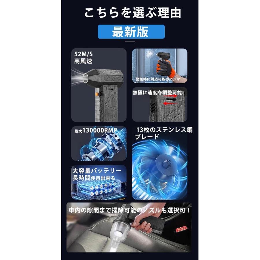 動画あり 2025最新 洗車 ミニジェットファン ハイパワー電動送風機