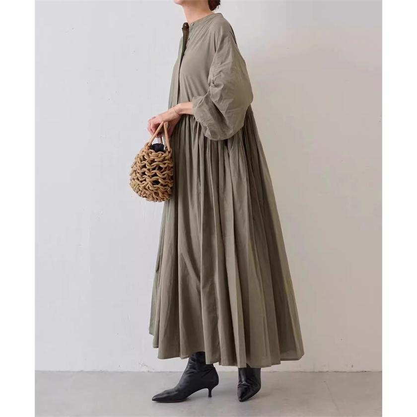 極美品　バーバリー　現行　ボウタイシャツワンピース　マキシ丈　ストレッチ　ロング 極美品 バーバリー 現行 ボウタイシャツワンピース マキシ丈