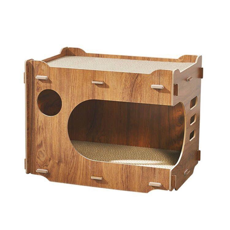 猫用品 猫用爪とぎ キャットハウス ダンボールハウス 爪とぎ 高密度 