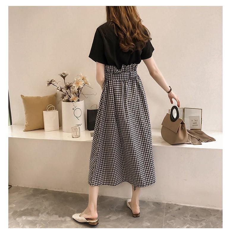 2点セットTシャツ+スカート/ セットアップ/ レディース服/痩せた