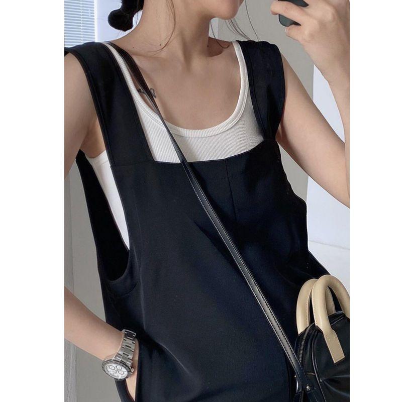 大人カジュアルノースリーブサロペット ロンパース オールインワン