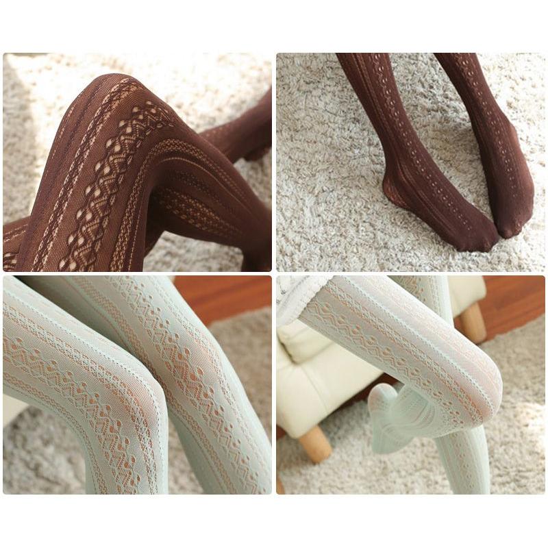 3足セット】上品 レディース レース レギンス タイツ ラッセル 柄