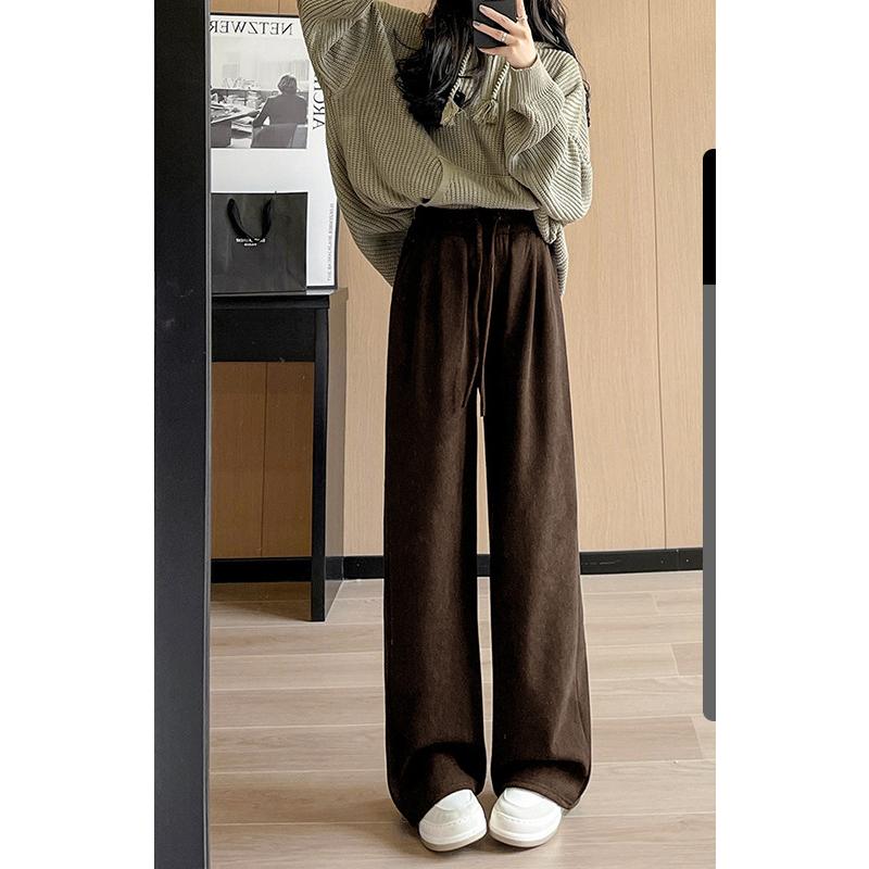 裏起毛ワイドパンツ ポケットなし 秋冬 体感+5℃ あったか カジュアル
