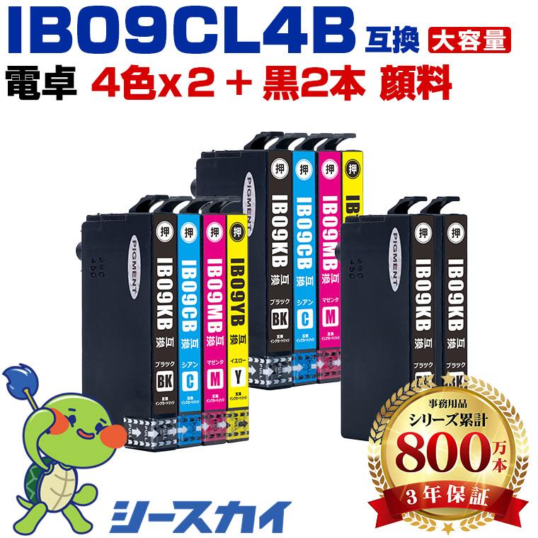 IB09CL4B×2 + IB09KB×2 (IB09Aの大容量) 顔料 お得な10個セット 