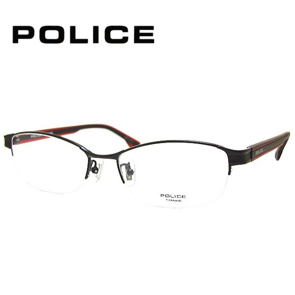 ポリス メガネフレーム POLICE VPLD59J COL-0530 SIZE-53 ナイロール ハーフリム メンズ