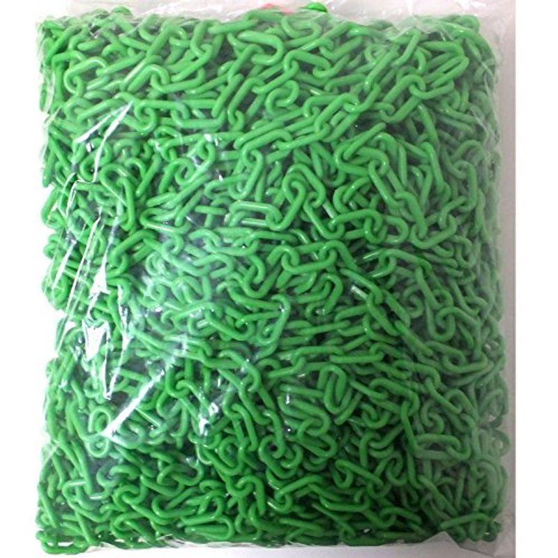 【楽天スーパーセール】 プラスチックチェーン・緑色（φ6mm×50m） チェーン