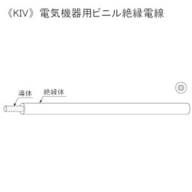 KHD 電気機器用ビニル絶縁電線 600V 0.75m? 200m巻 灰 KIV0.75SQ×200mハイ ケーブル、ジョイント