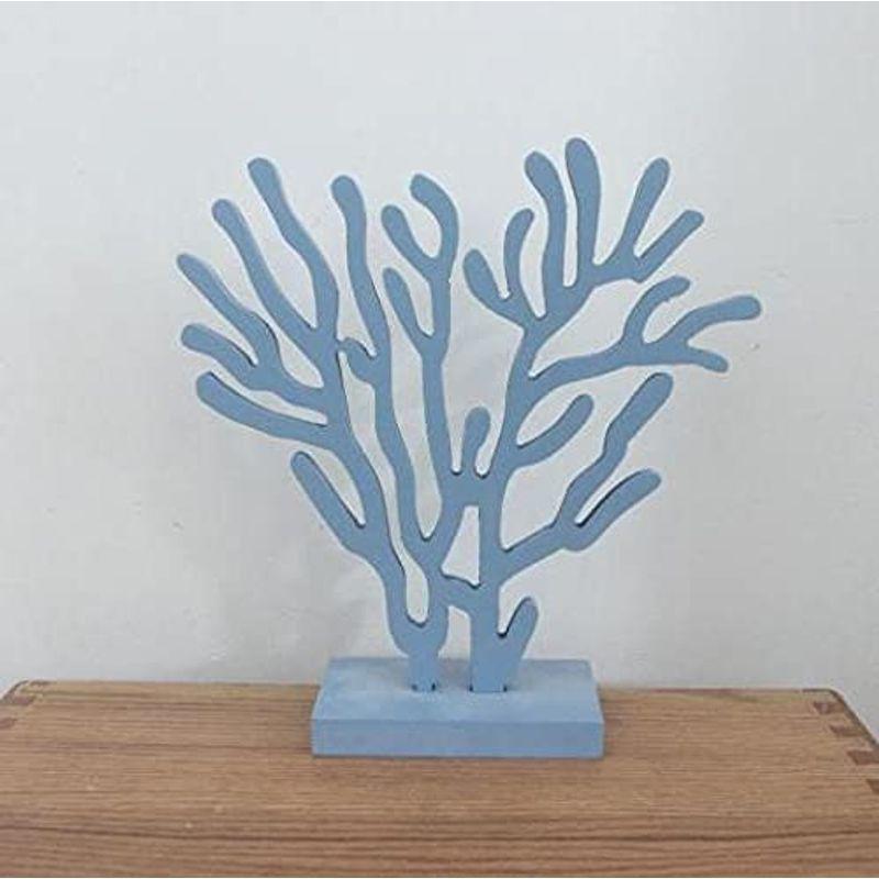 早割クーポン おしゃれ マリン風 爽やかな 色合い 珊瑚 オブジェ ブルー ホワイト 2個セット オブジェ 置き物 Www Oroagri Eu