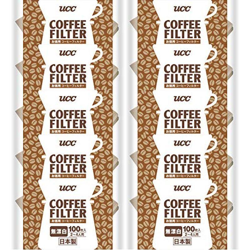 お求めやすく価格改定 UCC コーヒーフィルター無漂白 2~4人用 100P×10個 最大77％オフ！