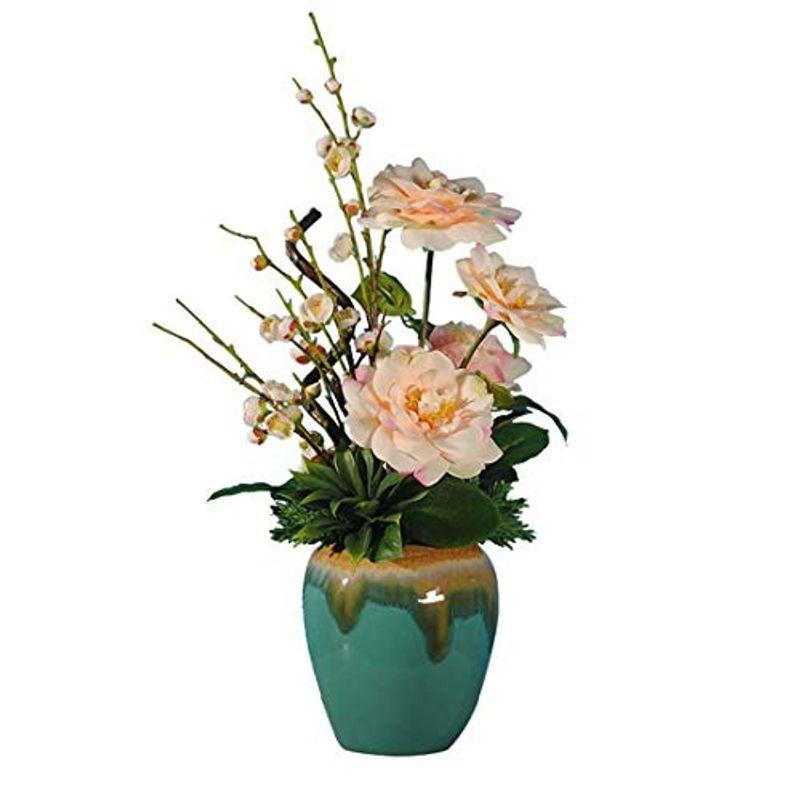 割引特売中 造花 人工観葉植物 おしゃれ 花 茶花 枯れない 飾り 人工 インテリア セルミック花瓶付き 陶器 手作り 雑貨 置物 オブジェ デザイン 品質保証 Ssl Daikyogo Or Jp