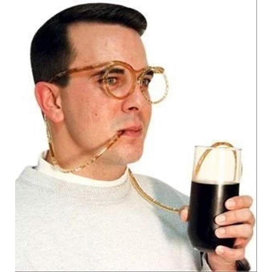 メガネストロー 透明 3個セット パーティグッズ Yoho 品質保証 おもしろグッズ 丸メガネ