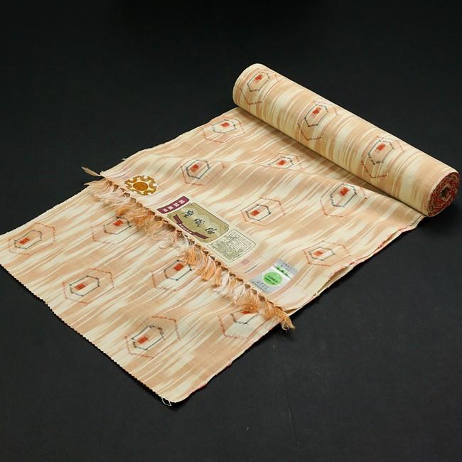 座織紬 越後伝承紬 正絹 着尺 反物 亀甲 在庫処分品 23 : 装 よそおひ 
