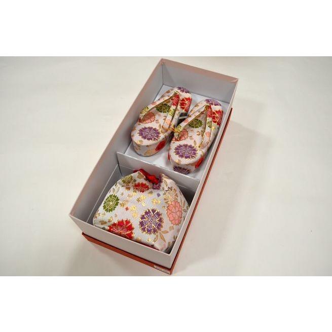 女の子 七五三 巾着 草履セット ｍサイズ ３歳用 白 Kintyakuset 027