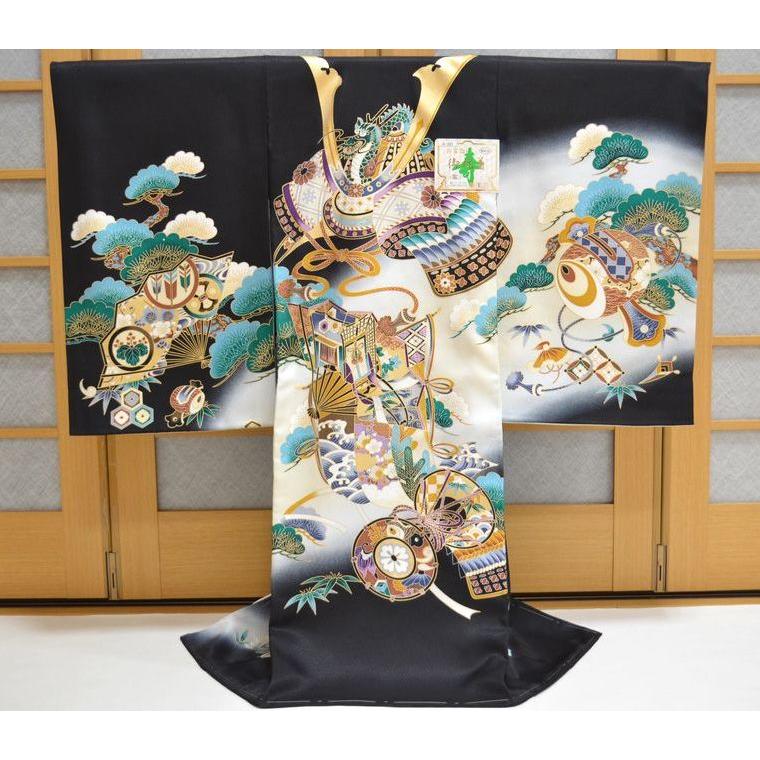 国際ブランド 産着 赤ちゃん着物 男の子 お宮参り着物 祝い着 Om M 727 家紋入れ五ツ紋無料 お守りフードセット 贈答用化粧箱 保存用たとう紙プレゼント 本染め 兜 着物 セレモニードレス Oyostate Gov Ng