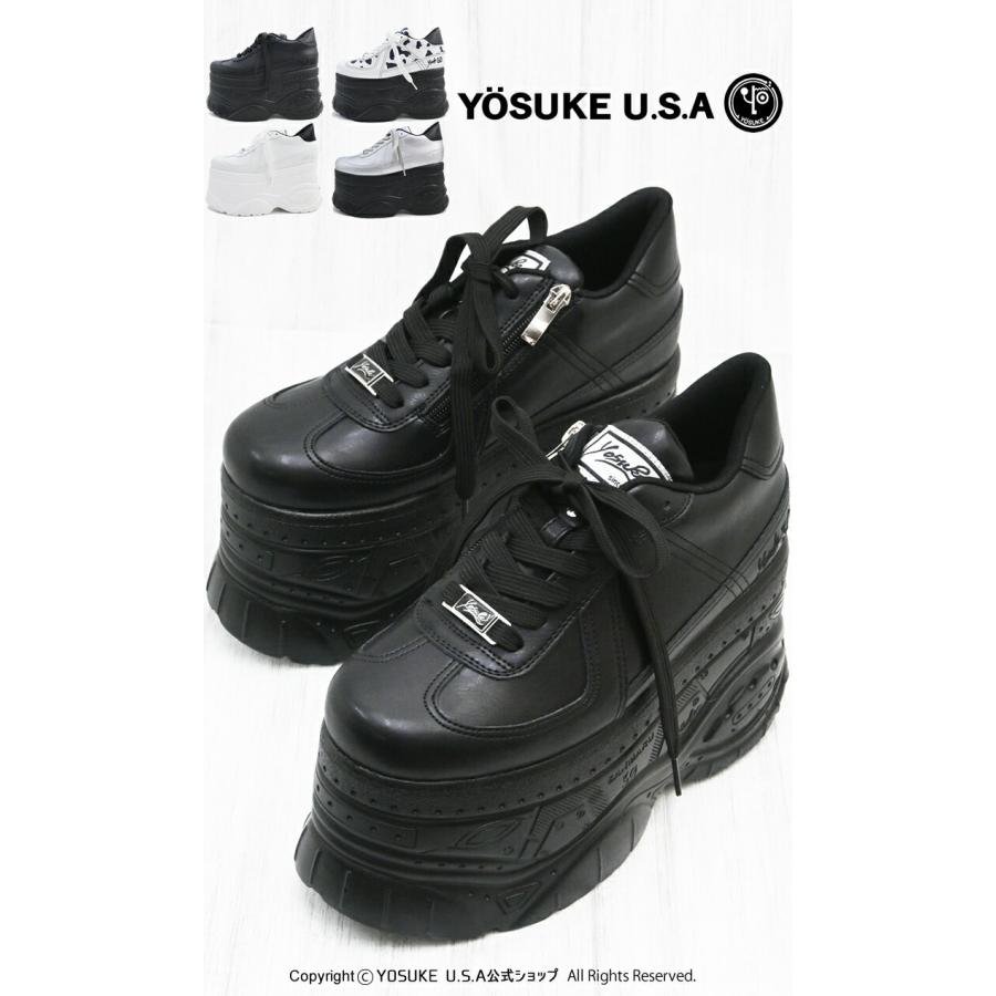 【新品未使用箱付き】人気の11cmソール YOSUKE 厚底スニーカー 23cm YOSUKE（ヨースケ） 厚底スニーカー レディース 11cm 厚底フラット