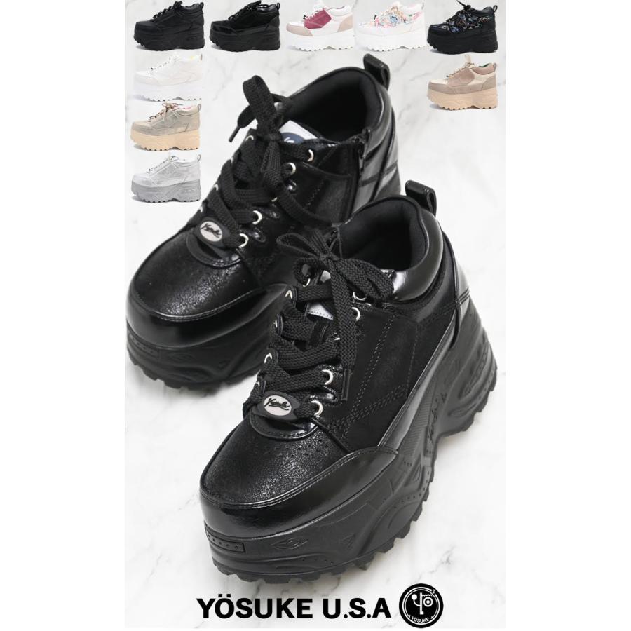 YOSUKE（ヨースケ） 厚底スニーカー 公式キズ補修液付 厚底シューズ 