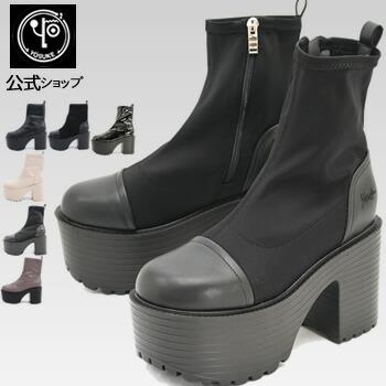 YOSUKE（ヨースケ） 厚底ブーツ ストレッチブーツ レディース ショート