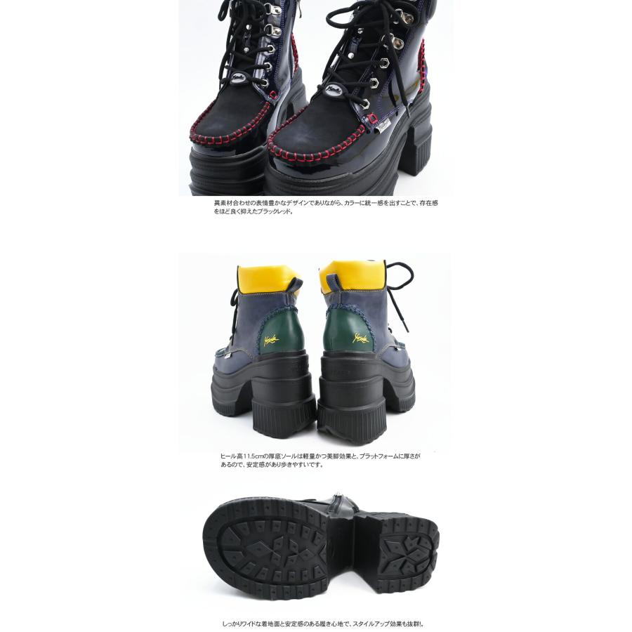 YOSUKE（ヨースケ） 厚底ブーツ レディース レースアップブーツ