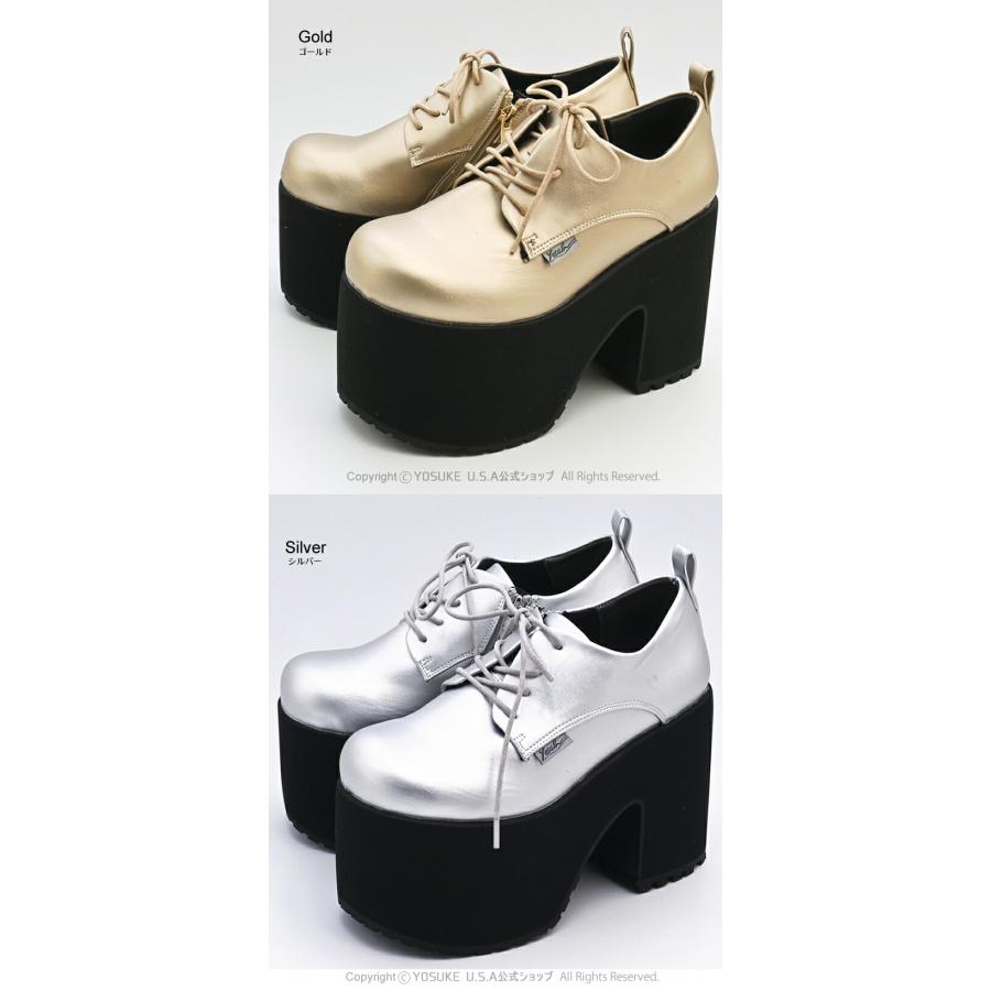 YOSUKE（ヨースケ） 厚底レースアップシューズ 厚底パンプス レディース 12cm ヒール ブラック : ヨースケ公式 ヤフーショップ ...
