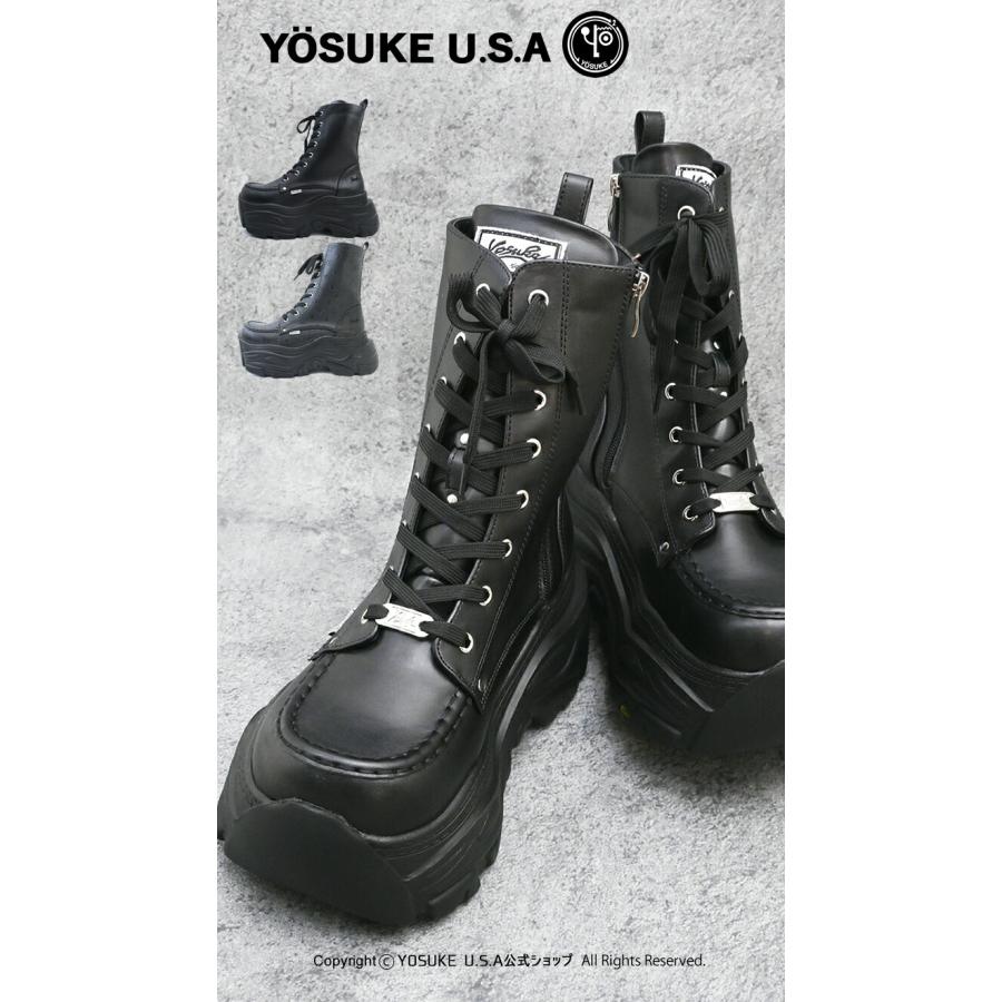 YOSUKE（ヨースケ） 厚底スニーカー メンズ ハイカット 厚底ブーツ