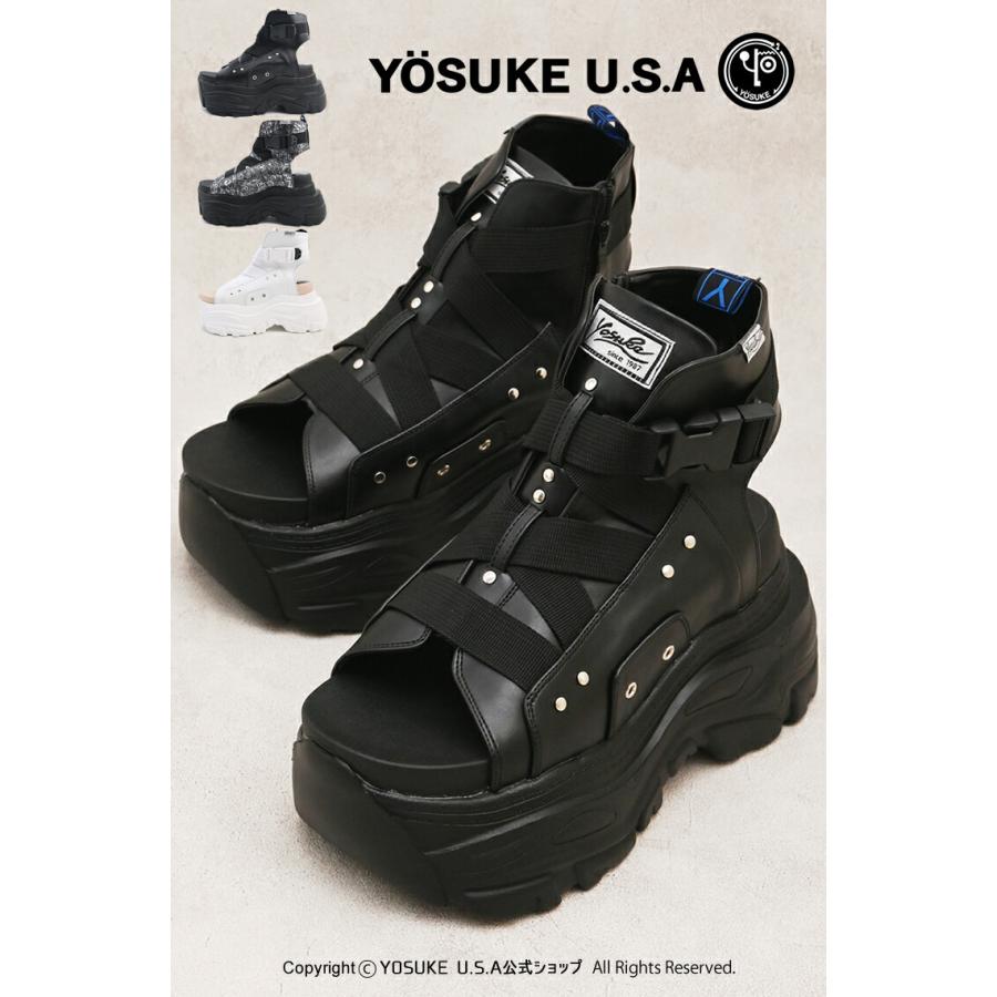 YOSUKE（ヨースケ） 厚底 ブーツサンダル メンズ 9cm 厚底フラット