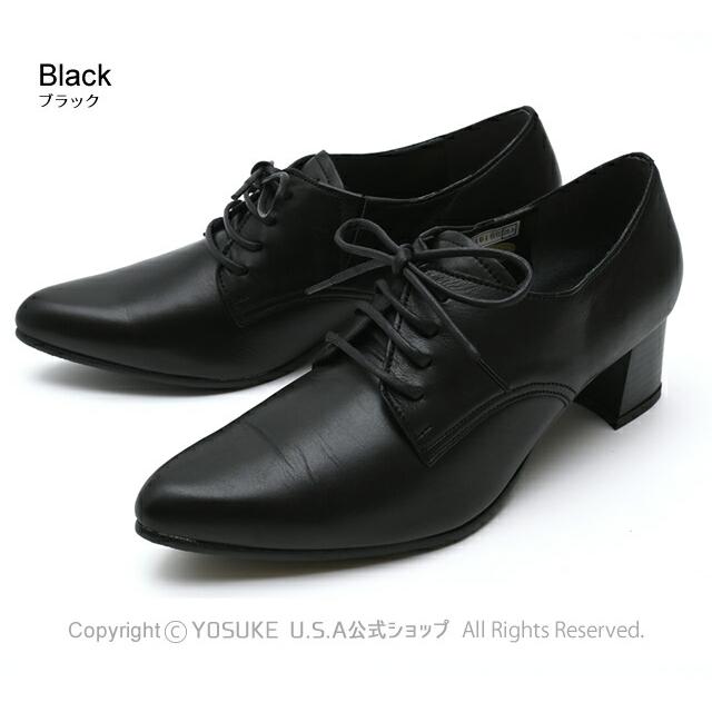 公式SHOP特典キズ補修液付 / ヨースケ YOSUKE レースアップパンプス レディース 本革 日本製 歩きやすい 5cm 太ヒール「爆買」_2